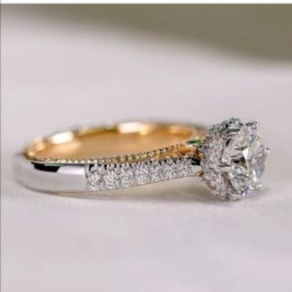 Lovely 925 Silver Simulated White Sapphire Ring - Picture 7 of 12